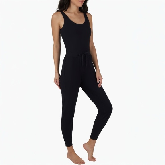 New Yogalicious Luxe “Emma” Jumpsuit Black Medium - Picture 1 of 7